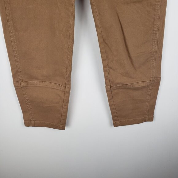 Everlane Utility Barrel Pant Light Brown Twill Organic Cotton High Rise Size 00 - Picture 4 of 9